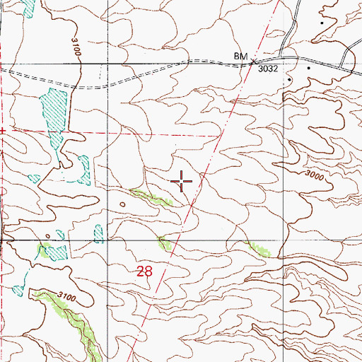 Topographic Map of Desert Hills Lutheran Church, AZ