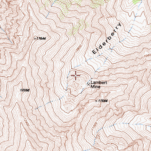 Topographic Map of Lambert Mine, CA