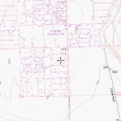 Topographic Map of Foothills Assembly of God, AZ