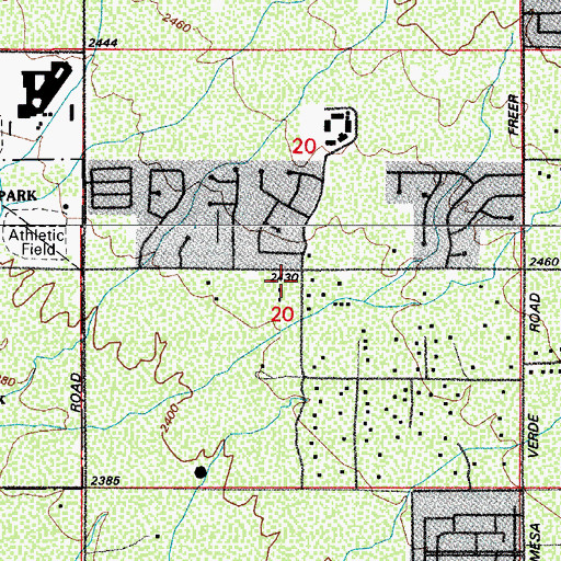 Topographic Map of Foothills Community Church, AZ