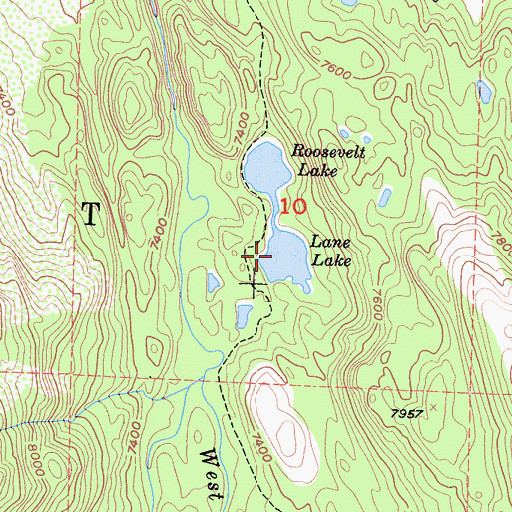 Topographic Map of Lane Lake, CA