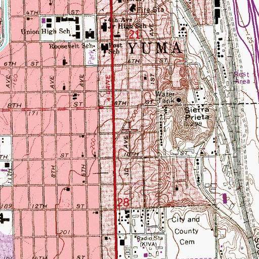 Topographic Map of Iglesia Ade Nazareno, AZ