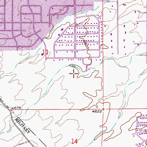 Topographic Map of Immanuel Lutheran Church, AZ
