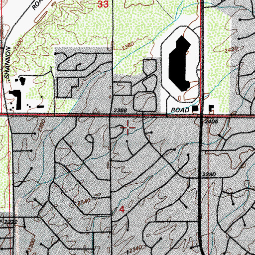 Topographic Map of Ina Road Church of Christ, AZ