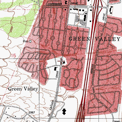 Topographic Map of Lutheran Church of the Risen Savior, AZ