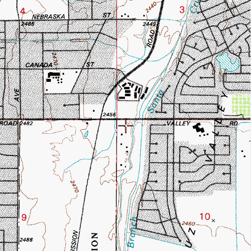 Topographic Map of Midvale Park Seventh Day Adventist Church, AZ