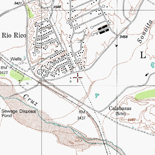 Topographic Map of Most Holy Nativity Catholic Church, AZ