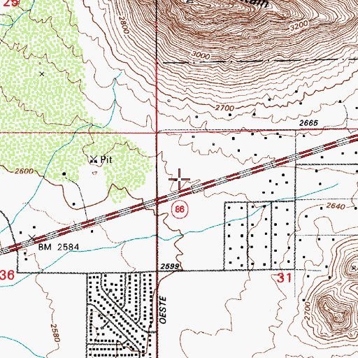 Topographic Map of Mount Zion Lutheran Church, AZ