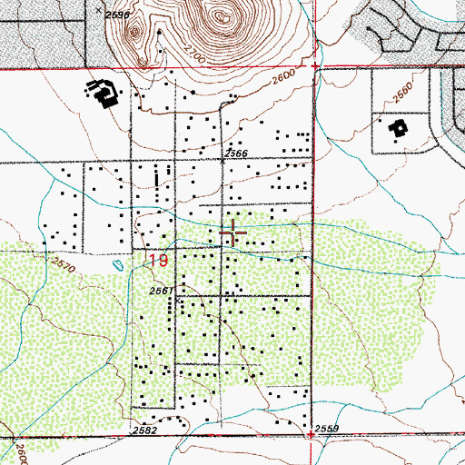 Topographic Map of Oasis Assembly of God, AZ