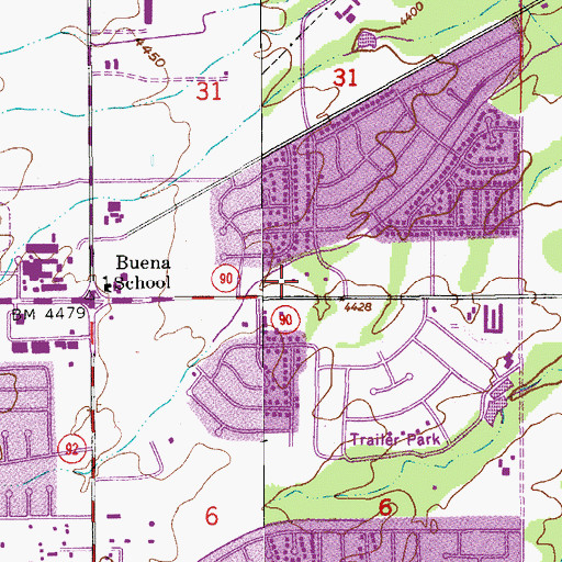 Topographic Map of Oasis Foursquare Church, AZ