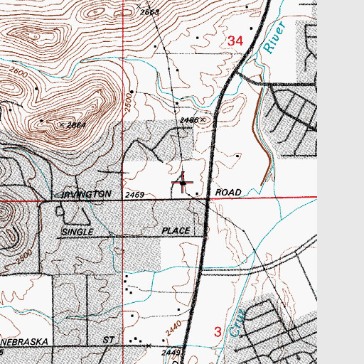 Topographic Map of Our Lady of Fatima Catholic Church, AZ