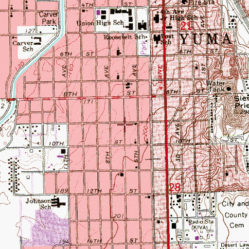 Topographic Map of Potter's House Christian Church, AZ