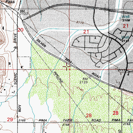 Topographic Map of Redeemer Evangelical Lutheran Church, AZ