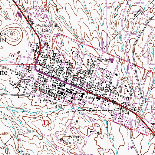 Topographic Map of Sacred Heart of Jesus Roman Catholic Church, AZ