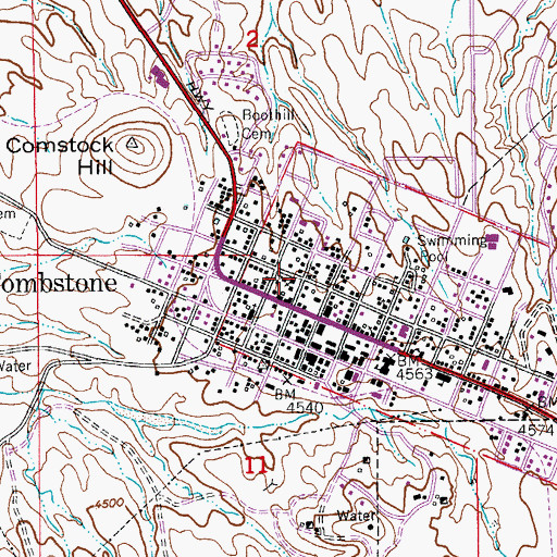 Topographic Map of Saint Paul's Episcopal Church, AZ