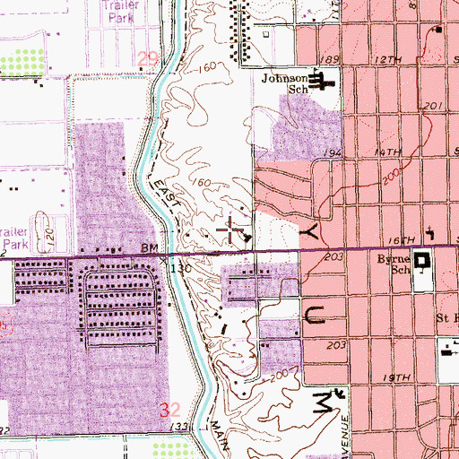 Topographic Map of Saint Paul's Episcopal Church, AZ