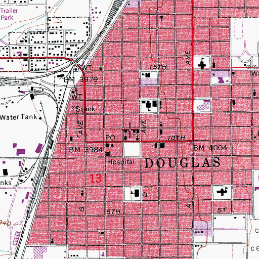 Topographic Map of Saint Stephen's Episcopal Church, AZ