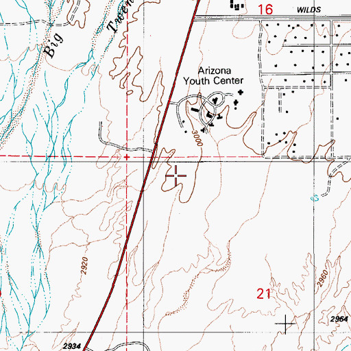 Topographic Map of Santa Catalina Church, AZ