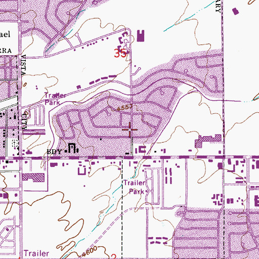 Topographic Map of Sierra Evangelical Lutheran Church, AZ