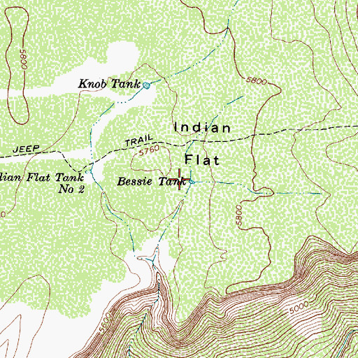 Topographic Map of Bessie Tank, AZ