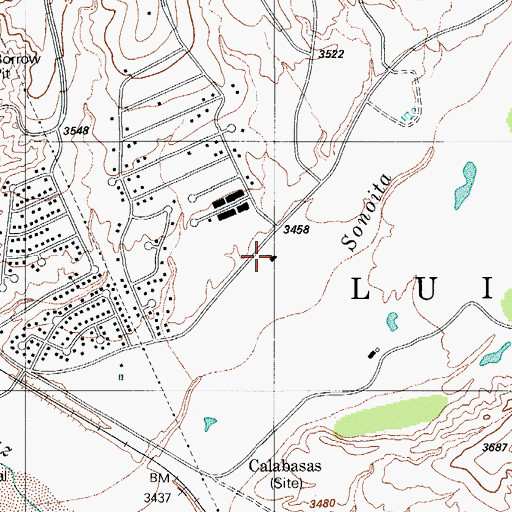 Topographic Map of Sovereign Grace Baptist Church, AZ