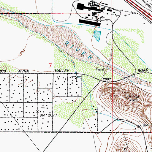Topographic Map of Sun and Shield Baptist Church, AZ