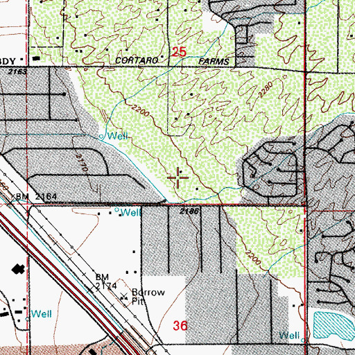 Topographic Map of The Cool Church Tucson Community Church, AZ