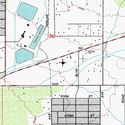 Topographic Map of Tucson Mountain Baptist Church, AZ