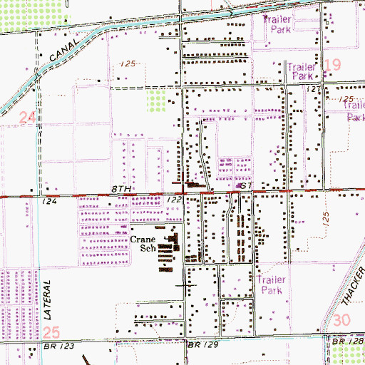 Topographic Map of Valley Baptist Church, AZ