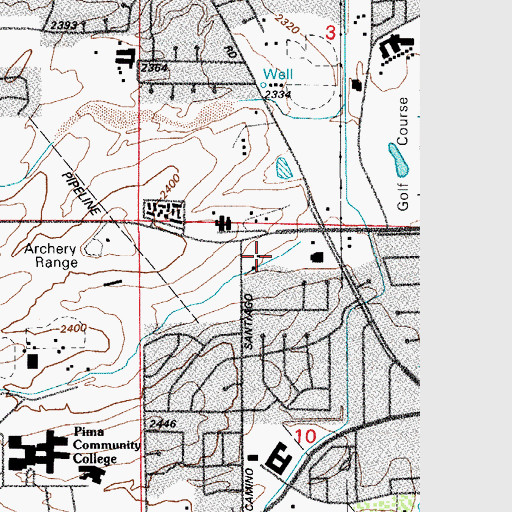 Topographic Map of Victory Baptist Church, AZ