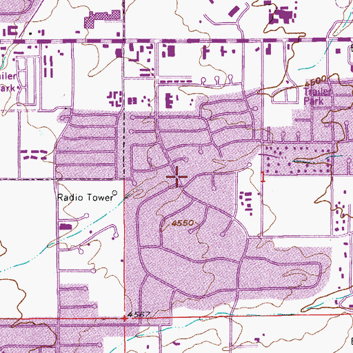Topographic Map of Village Meadows Church of Christ, AZ