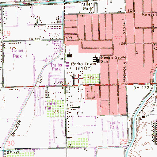 Topographic Map of Yuma Valley Church of Christ, AZ