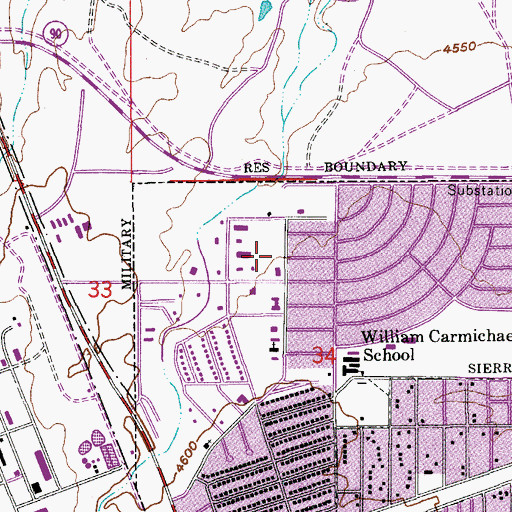 Topographic Map of Bethel Church, AZ