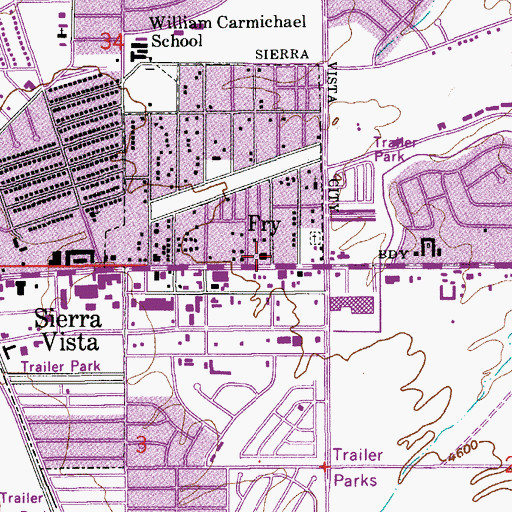 Topographic Map of Christian House of Fellowship Church, AZ