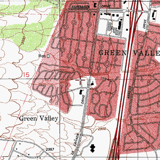 Topographic Map of Christian Science Church, AZ