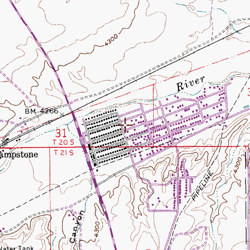 Topographic Map of Church of Christ, AZ