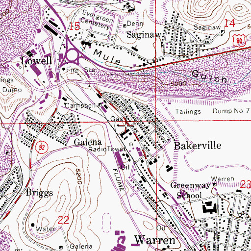 Topographic Map of Church of Christ, AZ