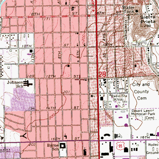 Topographic Map of Church of Christ, AZ
