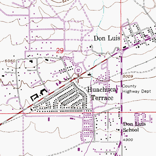 Topographic Map of Church of the Nazarene, AZ
