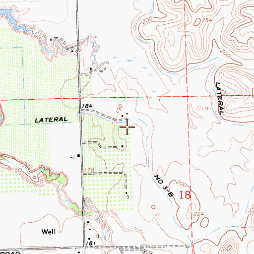 Topographic Map of Lateral Number Three-B, CA