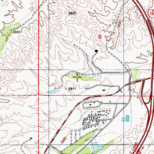 Topographic Map of El Mesias United Methodist Church, AZ