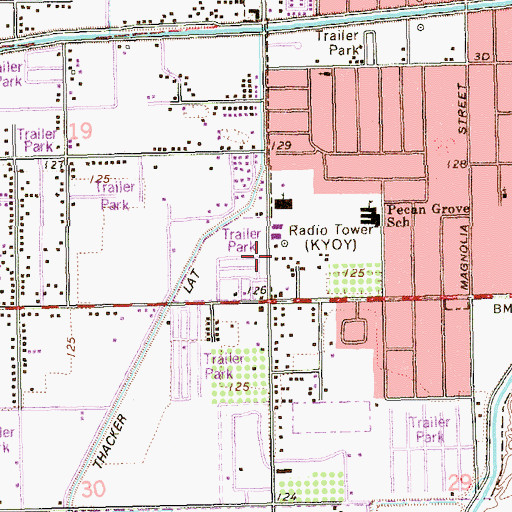 Topographic Map of Faith Baptist Church, AZ