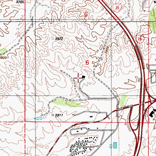 Topographic Map of First Baptist Church of Nogales, AZ