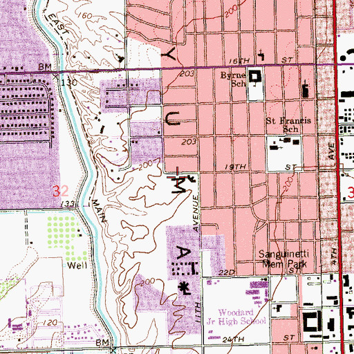 Topographic Map of First Church of the Nazarene, AZ