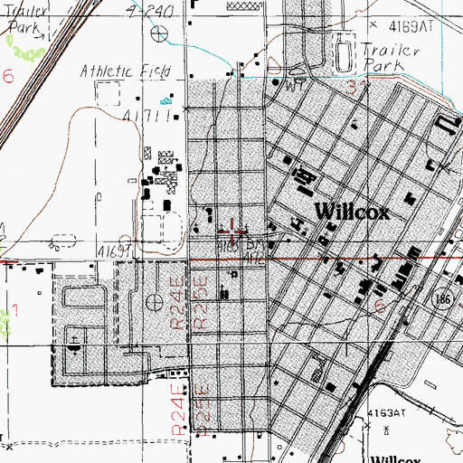 Topographic Map of Grace Chapel, AZ