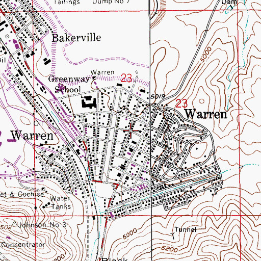 Topographic Map of Grace Lutheran Church, AZ