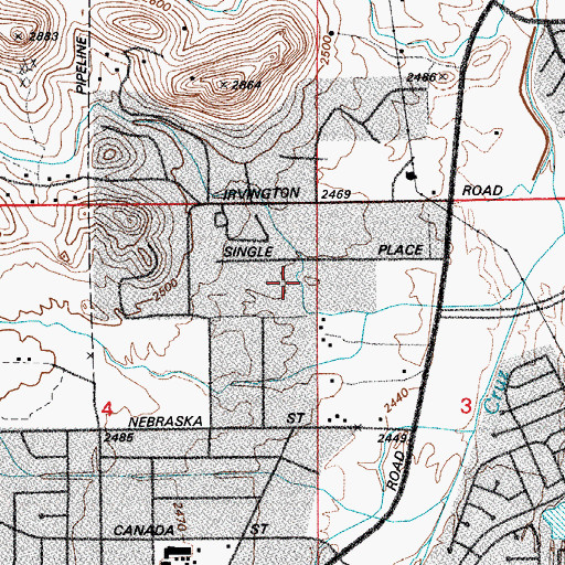 Topographic Map of Iglesia Gentil En Cristo, AZ