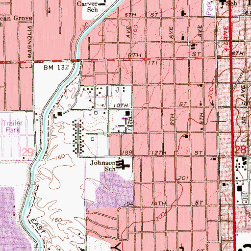 Topographic Map of Kingdom Hall of Jehovahs Witnesses, AZ