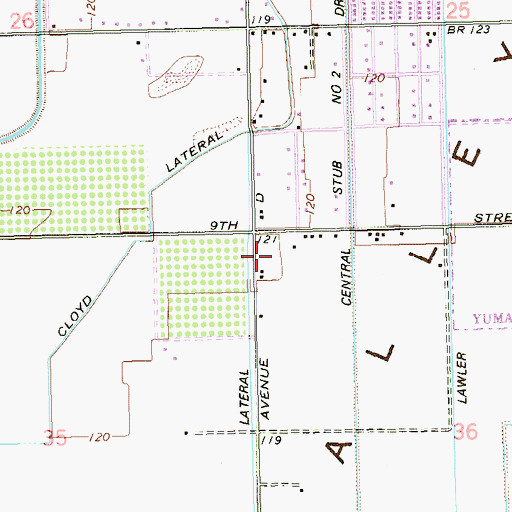 Topographic Map of Kingdom Hall of Jehovahs Witnesses, AZ