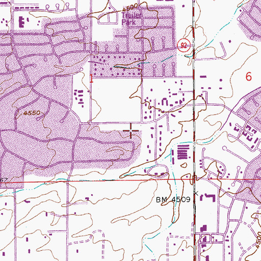 Topographic Map of Kingdom Hall of Jehovahs Witnesses, AZ